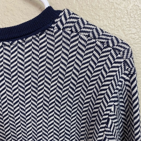 Barque 100% Merino Wool Soft Chevron Sweater $150 - Picture 6 of 10